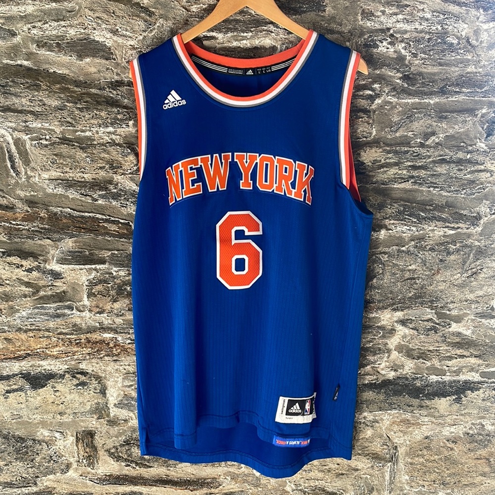2015 adidas Men's New York Knicks NBA Jersey #6 Kristaps Porzingis - Size L
